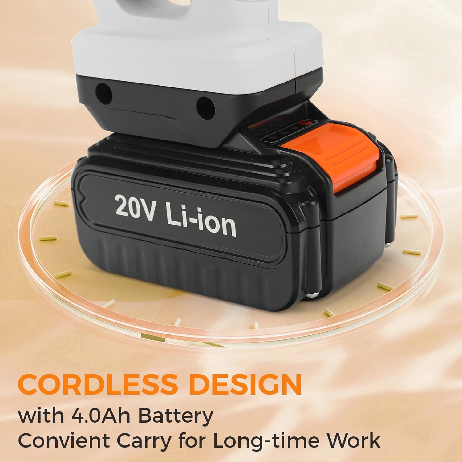 LIGO Cordless Fire Starter, 20V Charcoal Starter and Lighter, Chemical Free Heated Air with Blowing Fuction, Included 4.0Ah Battery, for Charcoal, BBQ, Grill