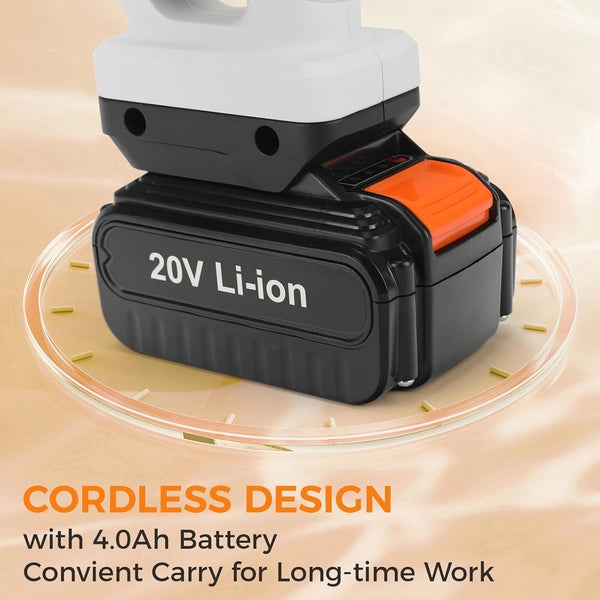 LIGO Cordless Fire Starter, 20V Charcoal Starter and Lighter, Chemical Free Heated Air with Blowing Fuction, Included 4.0Ah Battery, for Charcoal, BBQ, Grill