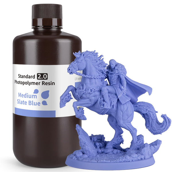 ELEGOO 8K 3D Printer Resin, Standard Photopolymer Resin 405nm UV-Curing Resin, Best for 8K/9K/12K/14K/16K LCD 3D Printer Space Grey 1000G