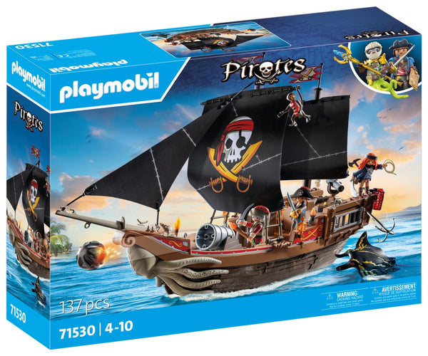 Large Pirate Ship with Crew