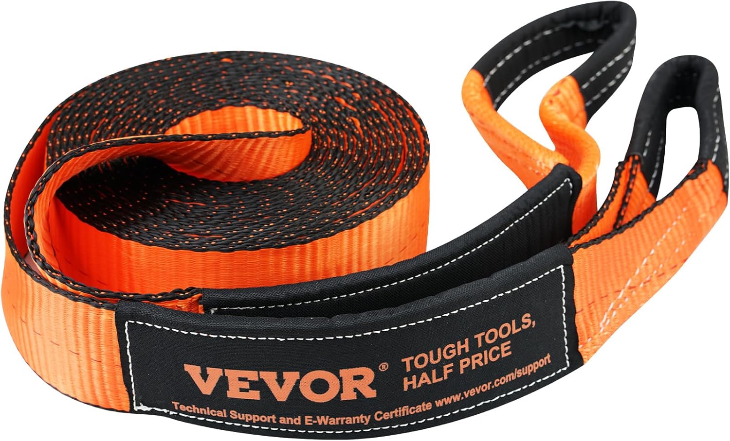 VEVOR Off-Road Recovery Kit, 3" x 30', Heavy Duty Winch Recovery Kit with 30,000 lbs Tow Strap, 44,092 lbs D-Ring Shackles, Shackle Receiver and Storage Bag, for ATVs, Jeeps, Off-Road Vehicles, Trucks