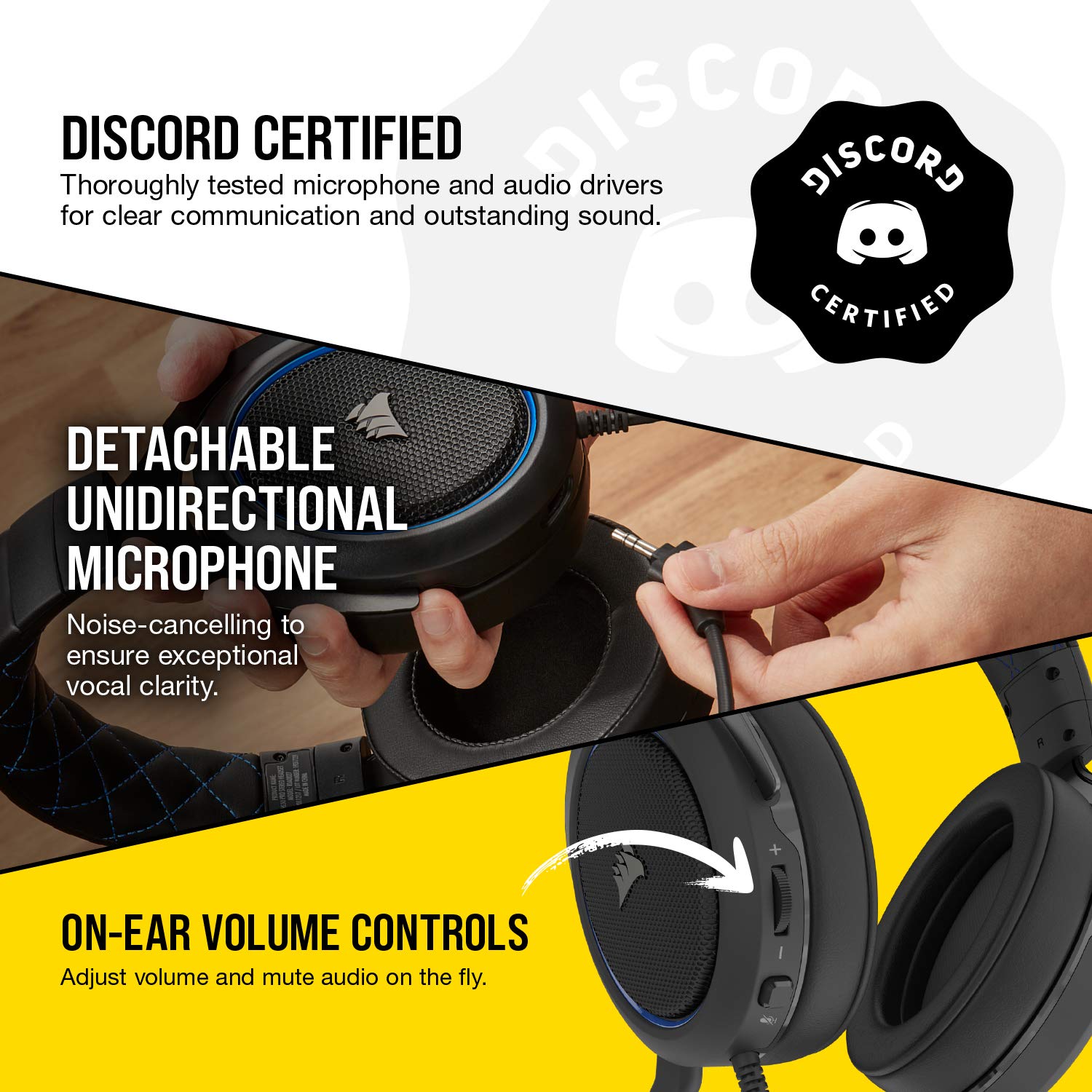 CORSAIR HS55 SURROUND Lightweight Multiplatform Wired Gaming Headset – Dolby 7.1 Surround Sound – iCUE Compatible – PC, Mac, PS5, PS4, Xbox, Nintendo Switch, Mobile – Carbon
