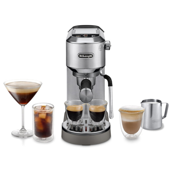De'Longhi Dedica Style, Traditional Pump Espresso Machine, Coffee and Cappuccino Maker, EC685M, Silver