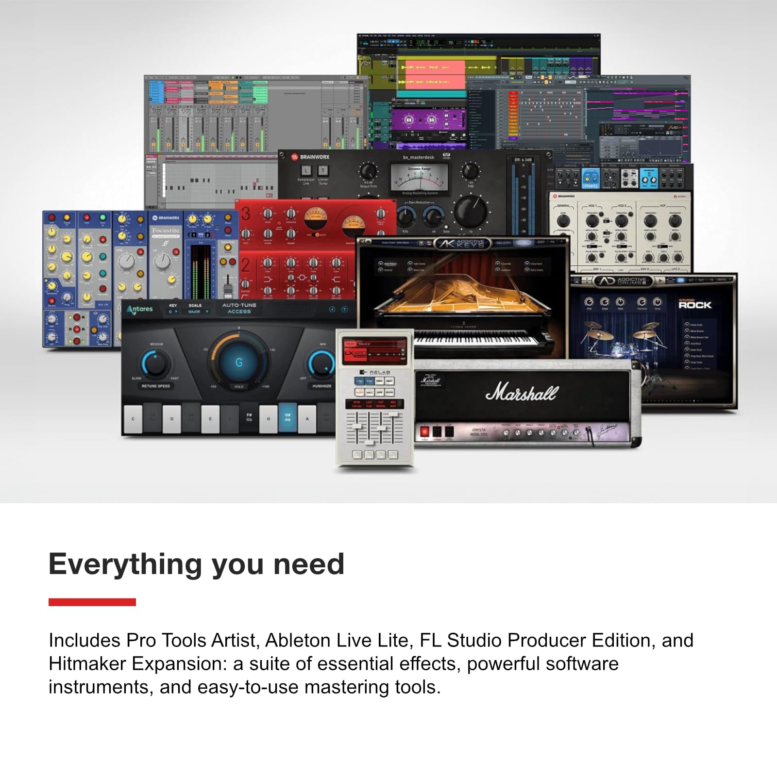 Focusrite Scarlett 2i2 4th Gen USB Audio Interface for Recording, Songwriting, Streaming and Podcasting — High-Fidelity, Studio Quality Recording, and All the Software You Need to Record