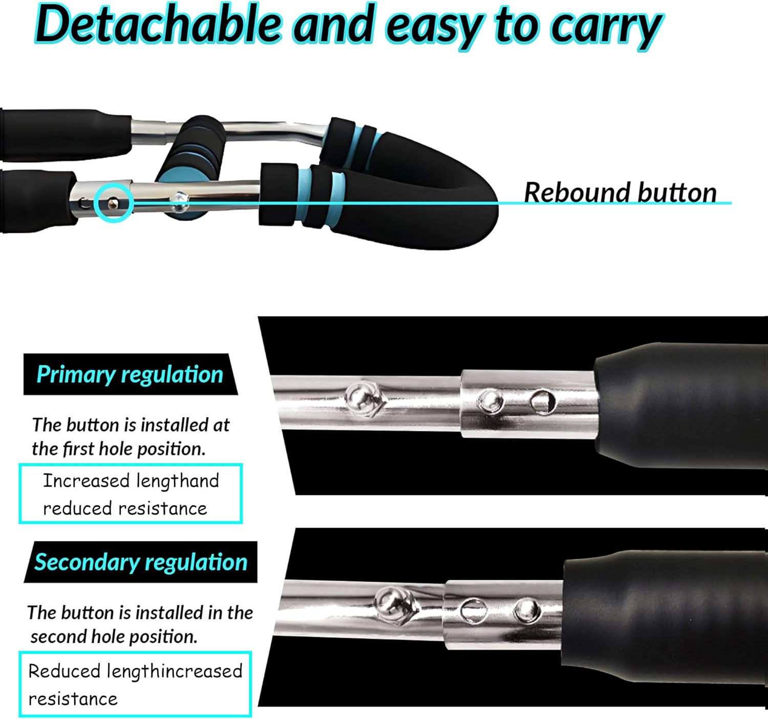 Twister Arm Trainer, 40-100lb Adjustable Forearm Strengthener, Twister Arm Exerciser Chest Workout, Adjustable Strength Trainer, Portable Power Twister Bar, Arm Fitness Exercise Equipment for Home