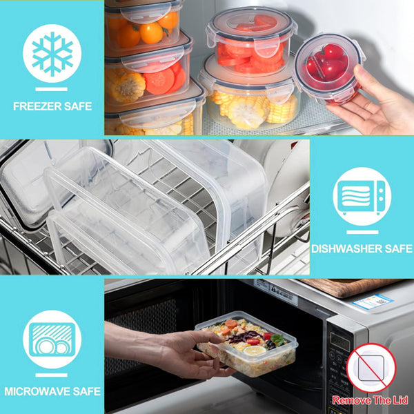 KUMD 50-Piece Airtight Food Storage Containers with Lids | Leakproof, BPA-Free, 25 Containers+ 25 Lids, Stackable & Microwave Safe Kitchen Organisers for Pantry, Meal Prep & Freezer Use, 40ml-2.5L