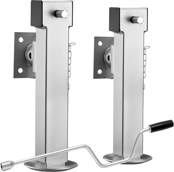 XPOtool 2x Trailer Prop Stands, max. Load Capacity 1350 kg per Stand, Adjustable Support Legs Set for Tipping Trailers