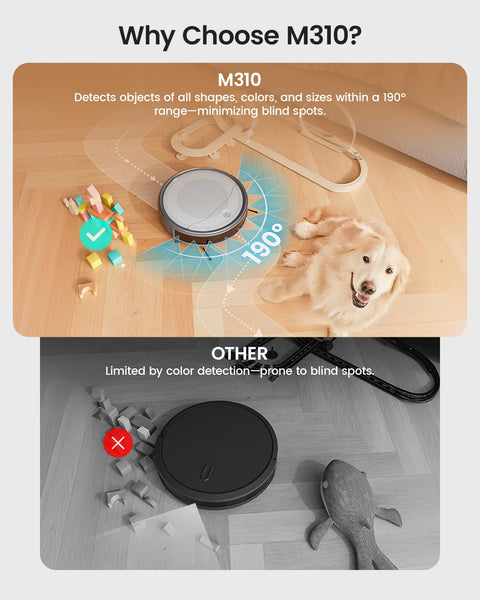 Lefant M210 Robot Vacuum Cleaner, 2200Pa Strong Suction, 7.8cm Thin 28cm DIA, Automatic Self-Charging Small Robotic Vacuums, Wi-Fi/App/Alexa Control, Ideal for Pet Hair Hard Floor and Carpet