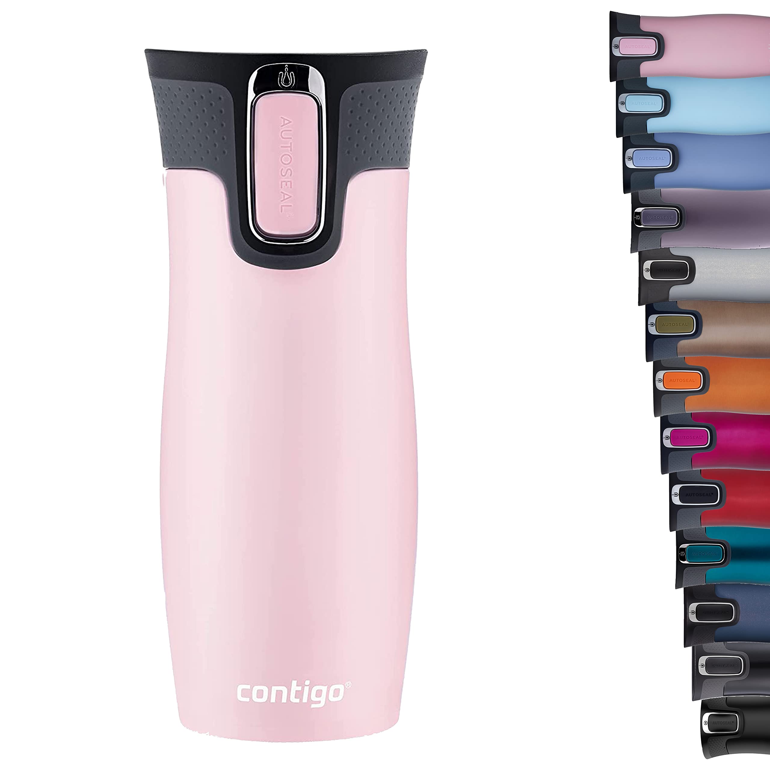 Contigo West Loop Autoseal Travel Mug, Stainless Steel Thermal Mug, Vacuum Flask, Leakproof Tumbler, Coffee Mug with BPA Easy-Clean Lid