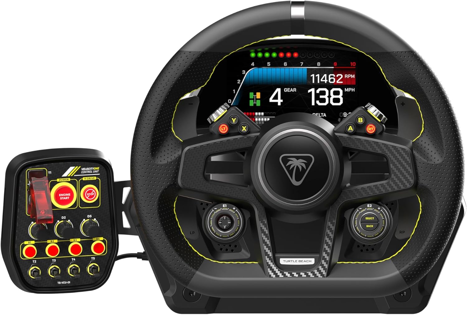 Turtle Beach VelocityOne Race Wheel & Pedal System TBS-0726-05 with Force Feedback, Magnetic Paddle Shifters and Hall Effect Sensors for Xbox Series X|S, Xbox One, Windows 10 & 11 [Officially licensed for Xbox]