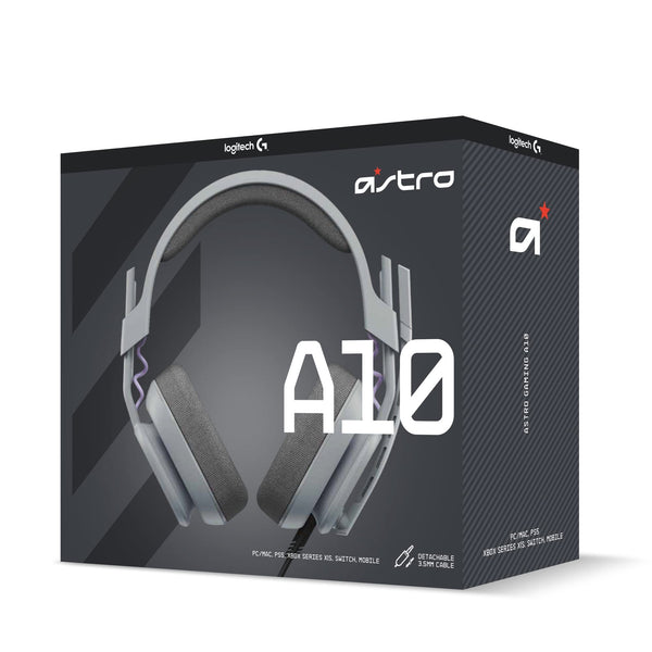 ASTRO A10 Gaming Headset Gen 2 Wired Headset, Over-ear Gaming Headphones, Lightweight & damage resistant, Flip-to-mute microphone, 32 mm drivers, Compatible with PS5, PS4, Nintendo Switch, PC - Black