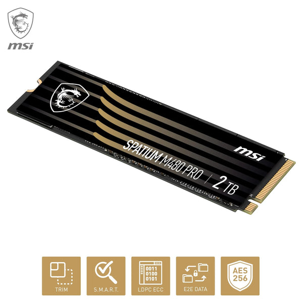 MSI SPATIUM S270 SSD 480GB - SATA 3 2.5" Solid State Drive, 500MB/s Read & 450MB/s Write, 3D NAND, Built-In Data Security, MSI Center - 5 Year Warranty (250 TBW)
