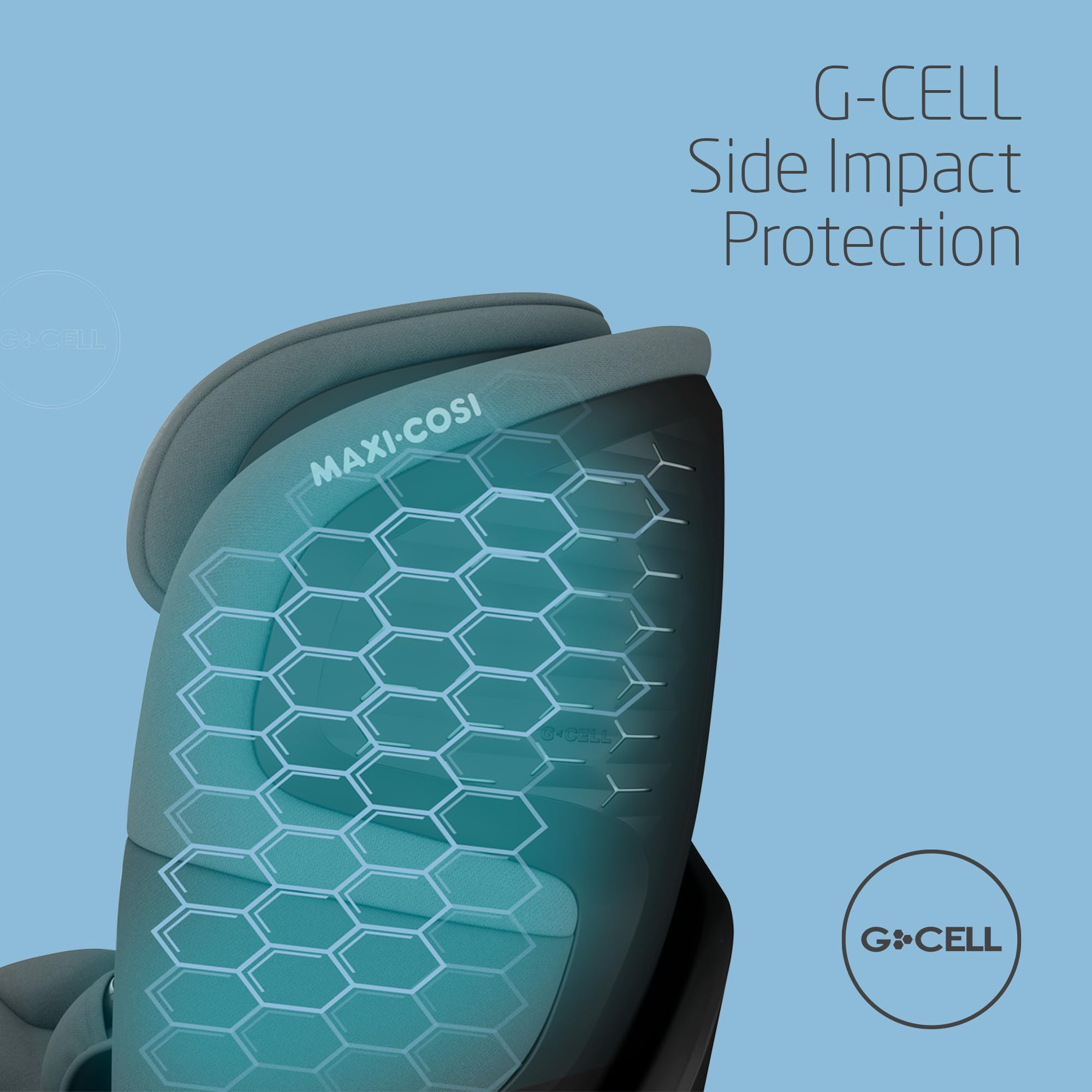 Maxi-Cosi Emerald S i-Size, 360 Swivel Car Seat, 0-12 Years 40-150cm, Multi-Age Baby Car Seat, Isofix 0-36 kg car seat, Rearfacing, 4 Recline Positions, G-Cell Side Impact Protection, Tonal Graphite