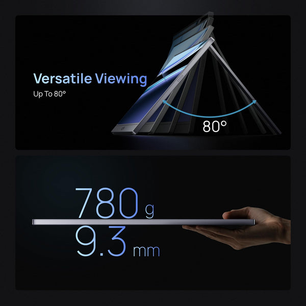 ARZOPA 16.1'' 144Hz Portable Monitor with Storage Bag, 100% sRGB 1920×1080P FHD HDR 144HZ Gaming Monitor, Ultra Slim - Eye Protection-External Second Screen for Laptop/PC/Mac/PS3/4/5/Xbox - Z1FC（Grey）