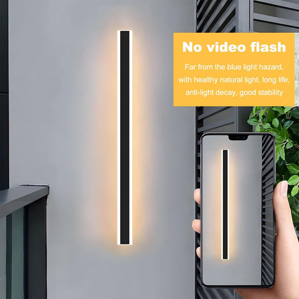 Mikeru 6500k Cool White Outdoor Wall Light, 150cm Modern Porch Wall Light, LED Vertical Long Acrylic Garden Fixture, IP65 Waterproof for Balcony, Living Room, Garage, Patio