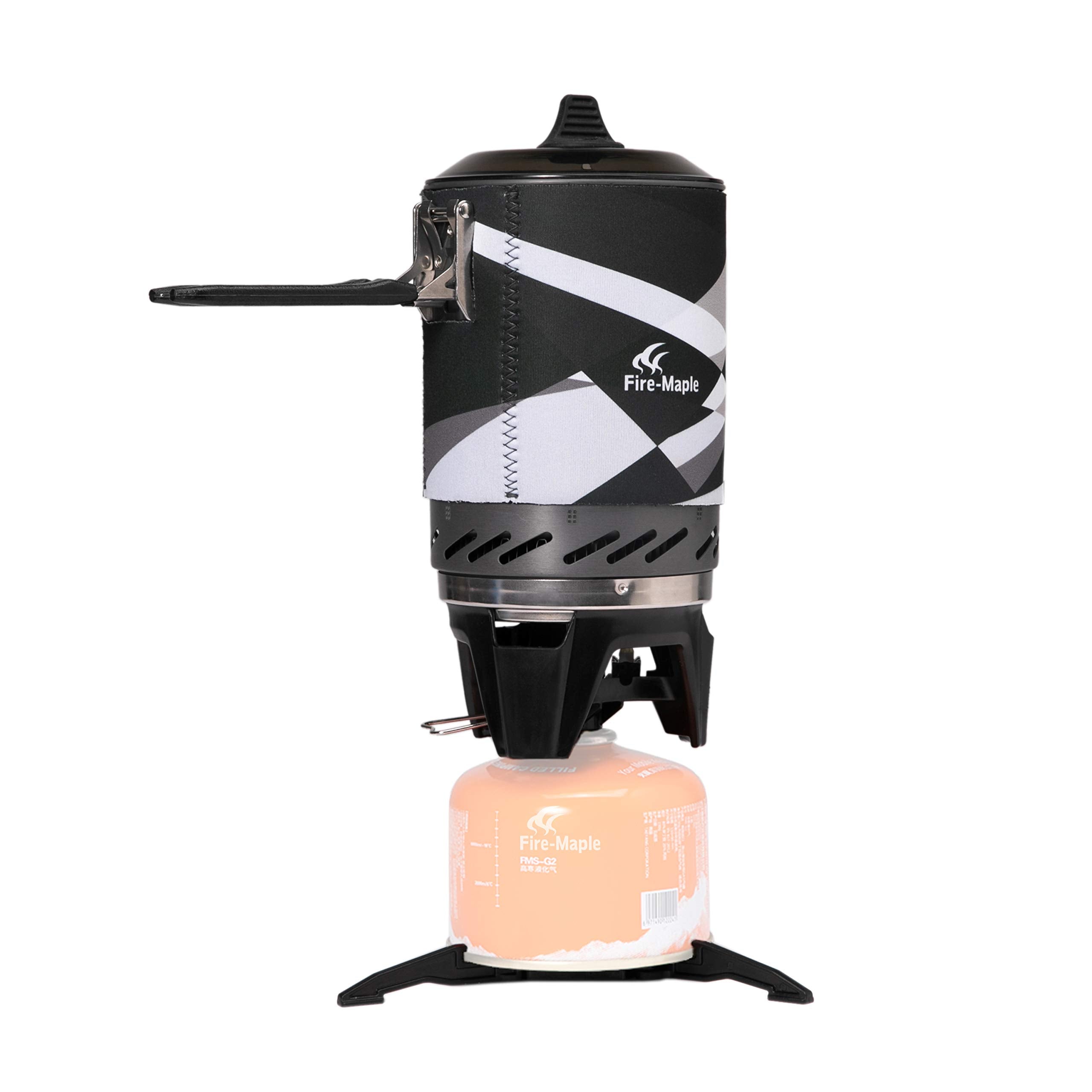 Fire-maple FMS-X2 Personal Cooking System Outdoor Hiking Camping Equipment Oven with Piezo Ignition POT Support & Stand for Outdoor Acitivities- Portable Propane Gas Stove Burner