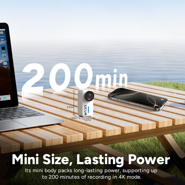 SJCAM C110 Magnetic Mini Body Camera,4K 200min | 64GB Card Bodycam with Audio & Video Recording, EIS Stabilisation,8x Zoom,30M Waterproof Pocket Action Cam WIFI Vlogging Camera,f/2.0 POV Cam,Black