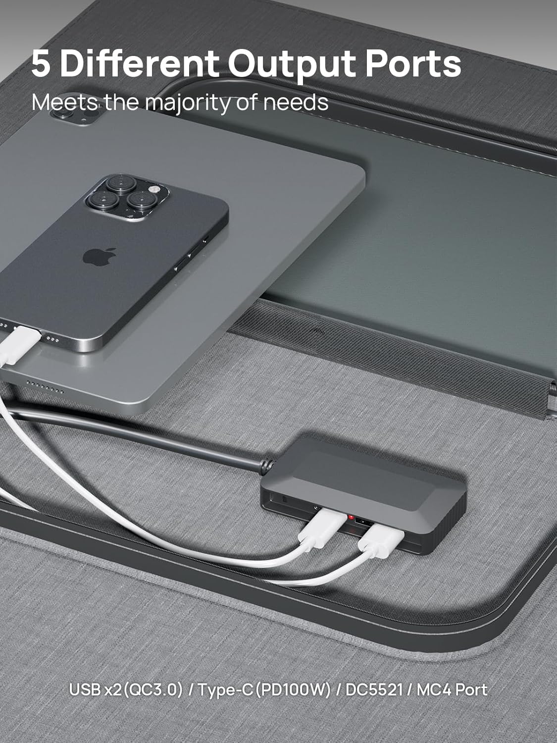 AFERIY Portable Solar Panel Kit 200W 22V, Foldable Monocrystalline Solar Panel ETFE with Free-Standing Supports, Junction Box, IP65 for Solar Generator Off-Grid Living