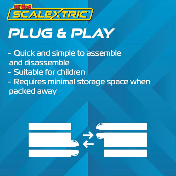 My First Scalextric Racing Track Sets for Kids Ages 3+ - G1187M Batwheels Prank vs Bam Battery Micro Race Car Set, Toy Cars Race Tracks for Boys. Incl. 2x Hand Controllers - Kids Toys Gifts