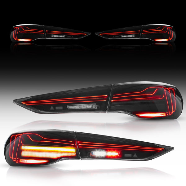 VLAND OLED Rear Lights Compatible With 4 Series G22/G23/G26, M4 G82 G83 2021-2023, Tail Lights Assembly w/Startup dynamic display - Smoked