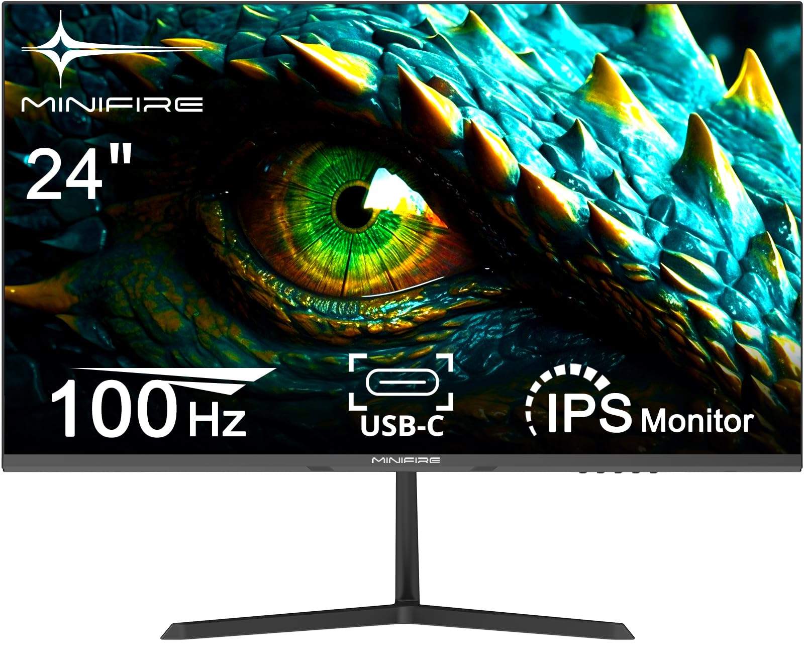Minifire 27 Inch Gaming Monitor, 180Hz, Curved Gaming Monitor, Built in Speaker, Crosshair, 1Ms, sRGB130%, FHD 1080P Computer Screen, VESA Compatible, Eye Care Adaptive Sync HDMI＆DP Prots （MFG27C1 ）