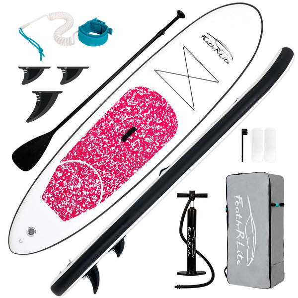 FEATH-R-LITE 10' &11' Inflatable Ultra-Light Stand Up Paddle Board for All Skill Levels Included with SUP, Adj Paddle, Pump, Backpack, Leash