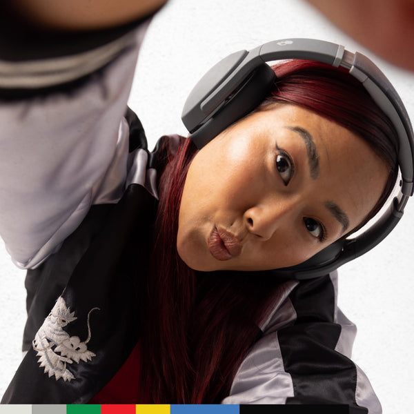 Skullcandy Crusher Evo Wireless Bluetooth Headphones with Multi-Sensory Bass and Charging Cable, Noise Isolating Over-Ear Fit, Up to 40 Hours Battery, Microphone for iPhone Android - Bone