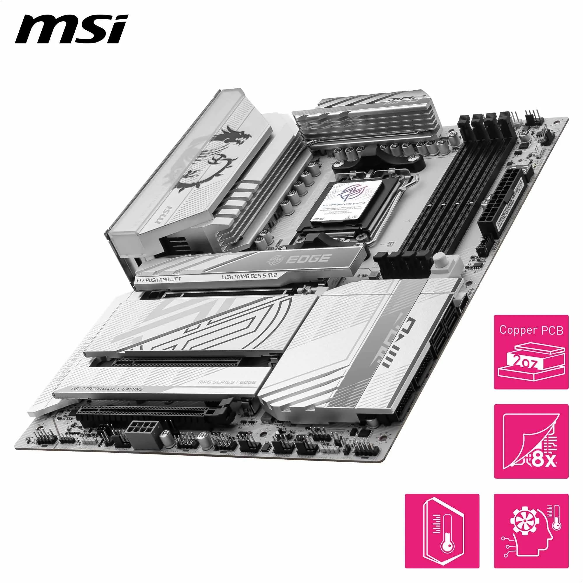 MSI X670E GAMING PLUS WIFI Motherboard, ATX - Supports AMD Ryzen 9000 / 8000 / 7000 Series Processors, AM5 - 80A SPS VRM, DDR5 Memory Boost 7800+ MHz/OC, PCIe 5.0 x16, M.2 Gen5, Wi-Fi 6E
