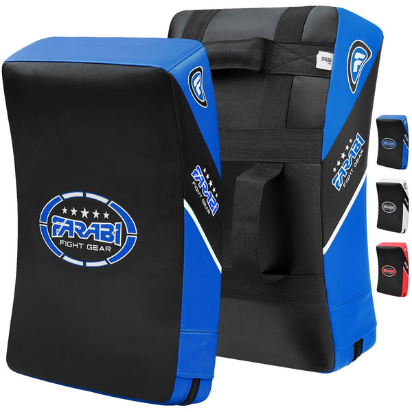 Farabi Kick Shield Strike Thai Pad Curved Large Boxing MMA Training x 1 unit (Black/Blue)