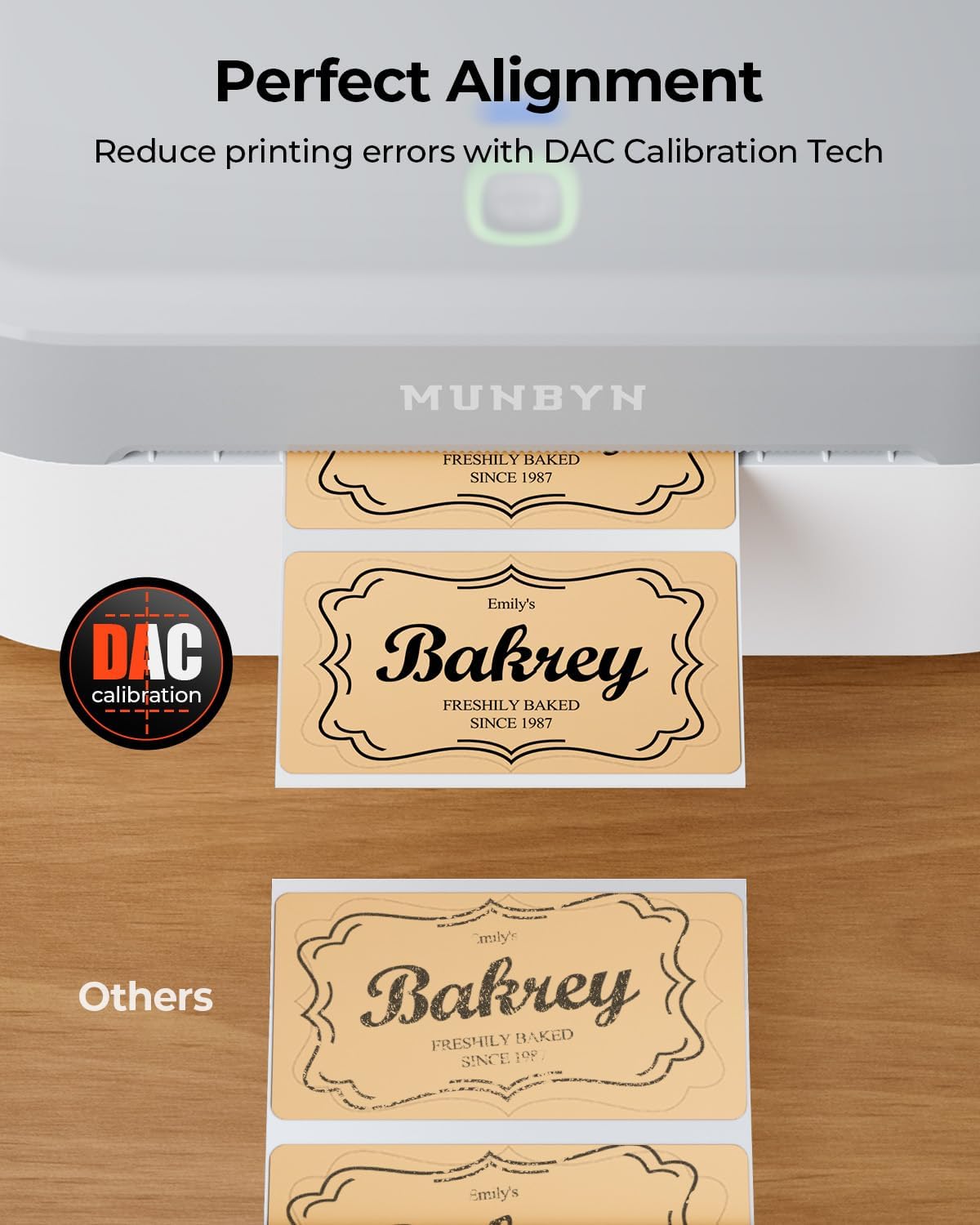 MUNBYN Bluetooth Shipping Label Printer, 4x6 Thermal Label Printer for Small Business, Compatible with iPhone, Android, Windows, macOS, Etsy, Shopify, eBay, Royal Mail, DHL, DPD, Evri, 403B, White