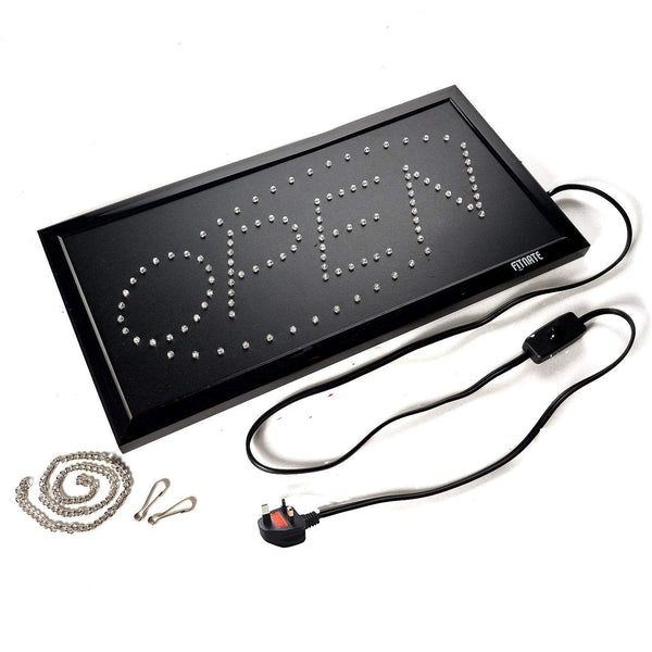 FITNATE LED Open Sign, 19x10 inch (48x25cm) 2 Modes Flashing & Steady Light, Open Sign for Business Advertisement Board Electric Display Board for
