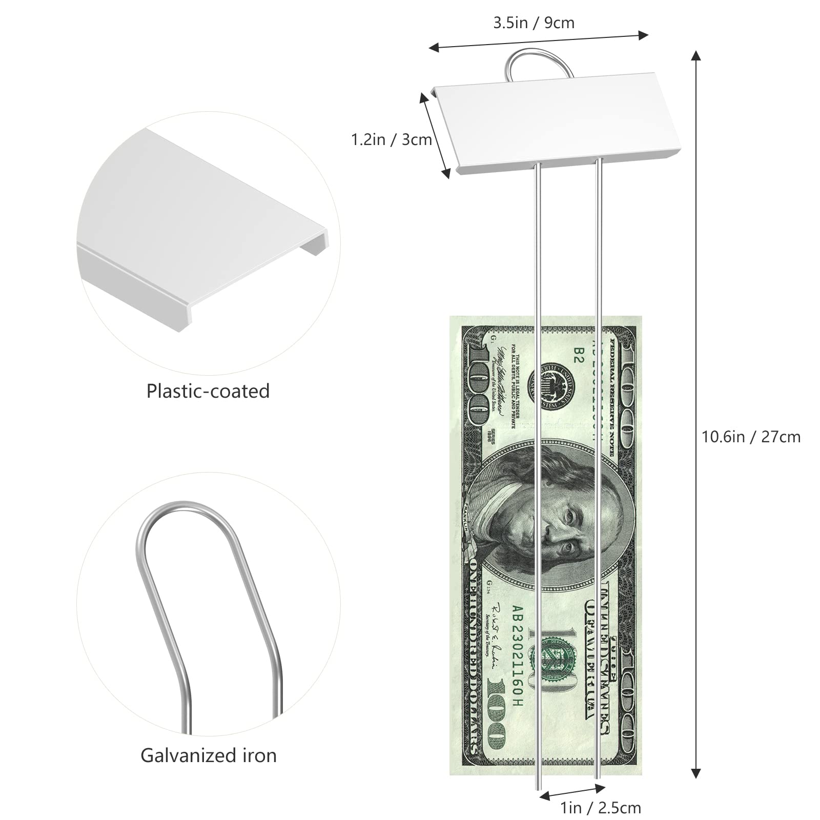 STARTOSTAR Plant Labels for Outdoor Plants 50 Pcs, Metal Garden Markers Tags 9x3 cm for Vegetables, Herbs, Flowers, Seedlings, Reusable & Weatherproof