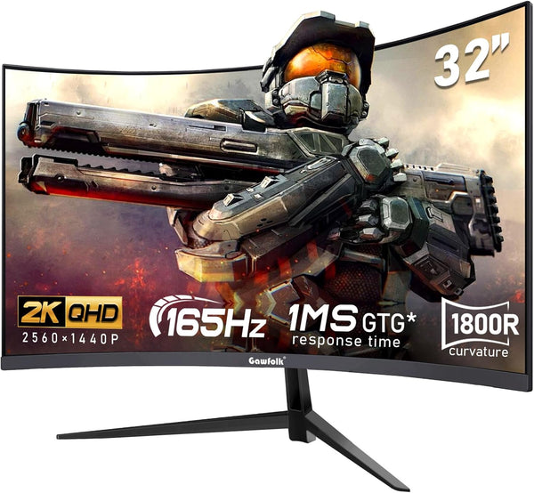 Gawfolk 34 Inch Ultrawide Curved 144Hz Gaming Computer Monitor 1500R PC Screen 21:9 UWQHD (3440x1440),Adaptive Sync,178° Viewing Angle,Display Port、HDMI 2.0, VESA75x75MM-Black