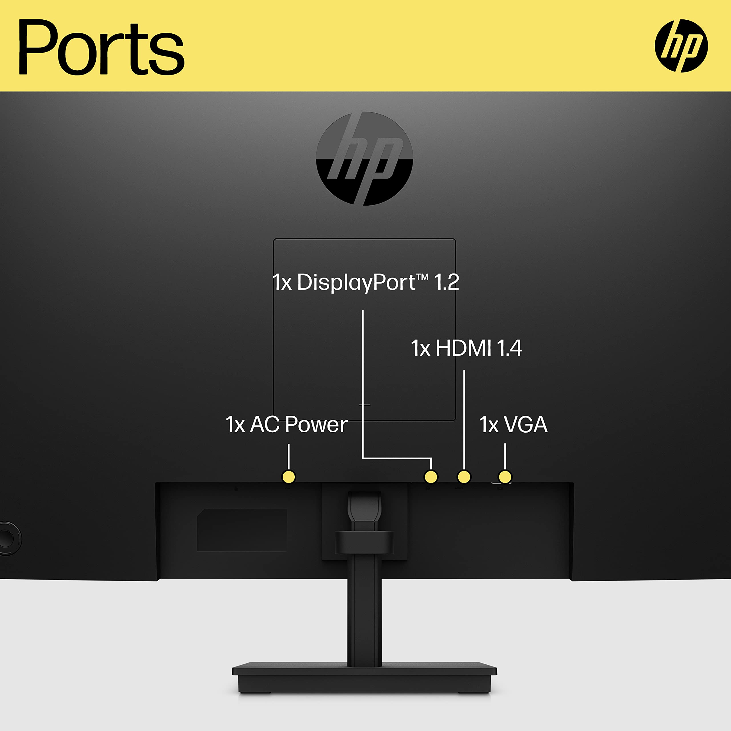 HP 24 Inch FHD Monitor | Full HD VA LCD Display | 75hz Refresh Rate | 250 Nits Brightness | 3000:1 Contrast Ratio | AMD FreeSync Technology | Adjustable Tilt | 1x HDMI 1.4, 1x VGA | Black | V24v G5