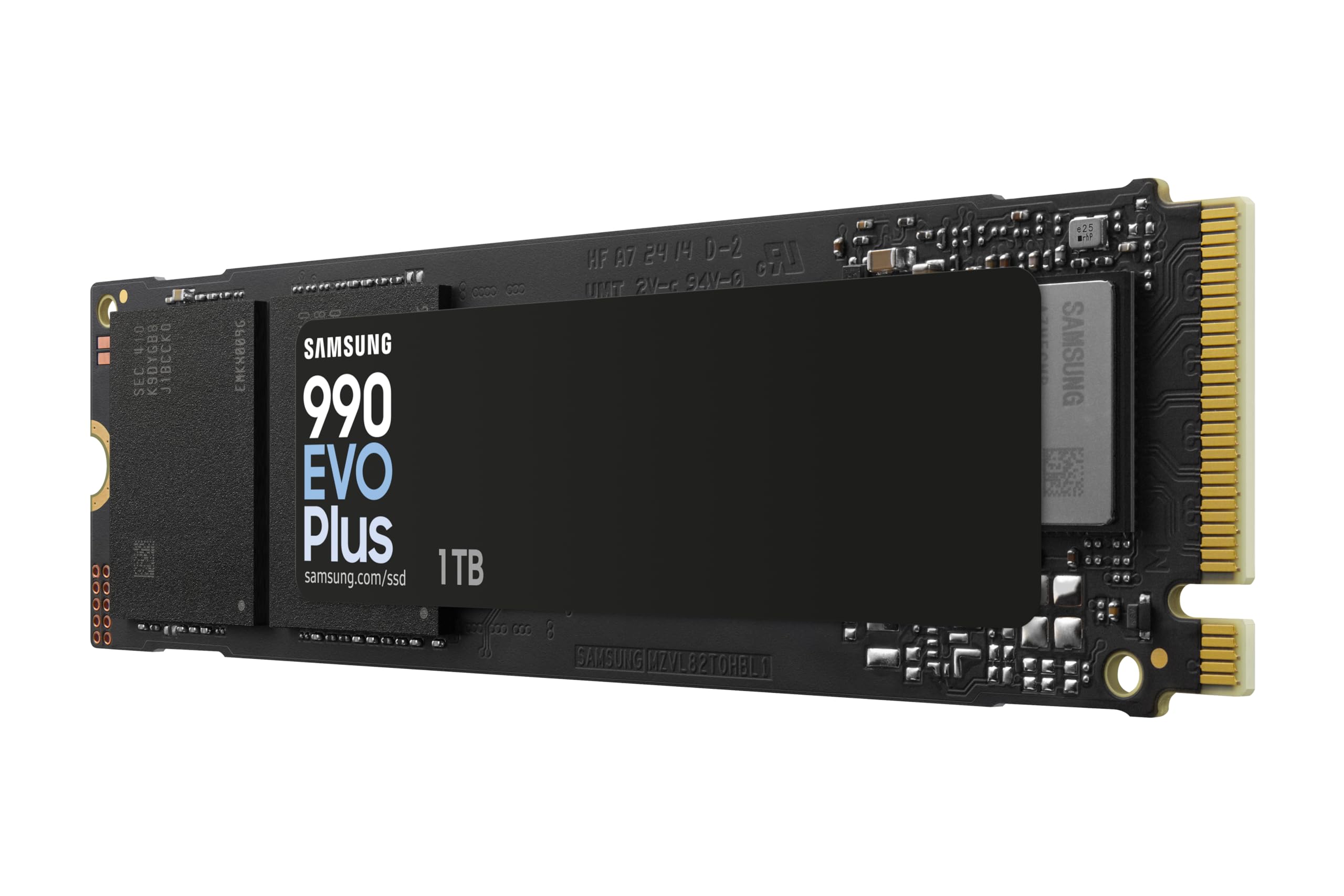 Samsung 990 EVO Plus, 2TB, PCIe 4.0 x4 / 5.0 x2, NVMe2.0 (up to 7250 MB/s), NVMe M.2 (2280), Internal Solid State Drive (SSD), MZ-V9S2T0BW
