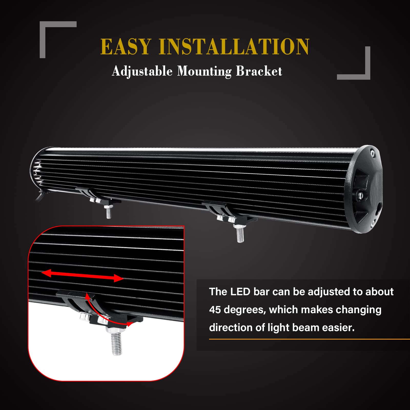 RIGIDON 8D Led Work Light Bar, 12 inch 240W 12V 24V 7D Tri Row Fog Light for Car Off road Truck SUV ATV 4x4 Boat, Flood Spot Combo Beam, Waterproof Outdoor Driving Lighting, 6000K White