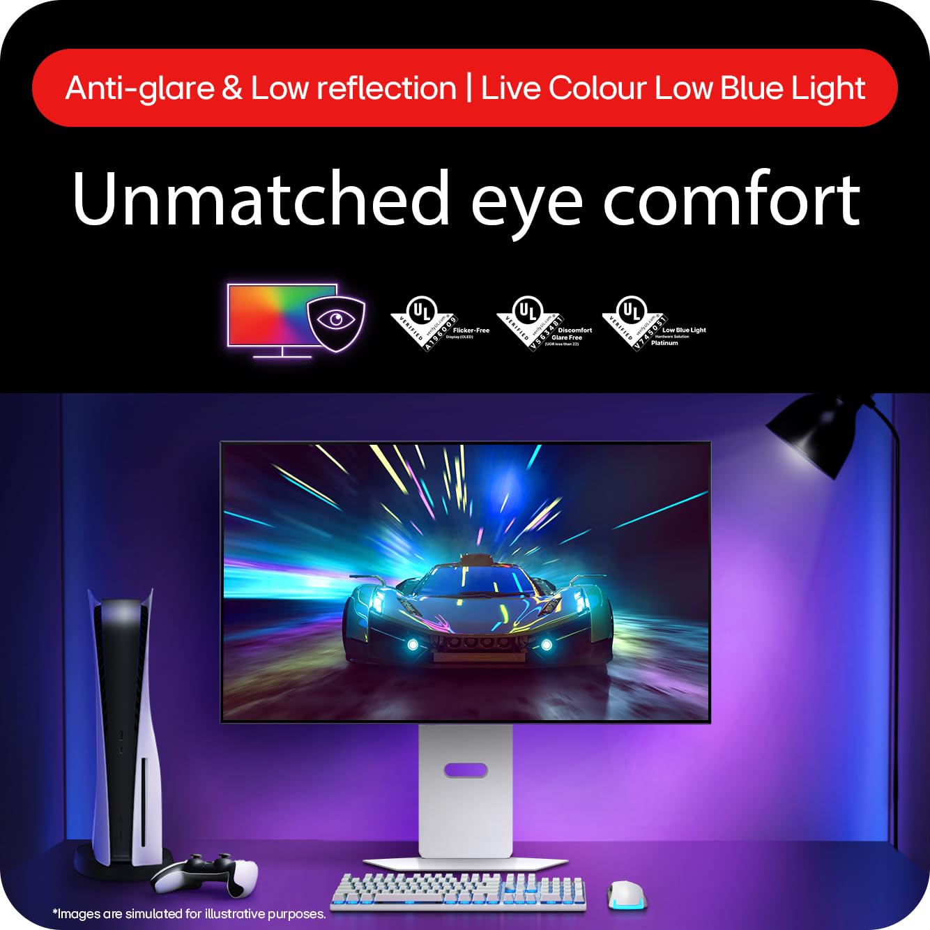 LG UltraGear OLED Gaming Monitor 32GS95UV-B, 32 inch UHD 4K, Dual mode 4K: 240Hz / FHD: 480Hz, 0.03ms Response Time, NVIDIA G-Sync & AMD FreeSync Premium Pro, 7W Stereo speakers, DisplayPort, HDMI 2.1