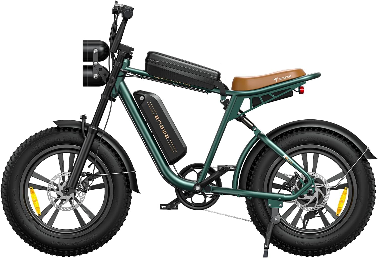 ENGWE M20 Electric Bike for Man, Mountain E-bike with 20"×4.0" Fat Tire, 48V 13AH Detachable Battery,All -Terrain Bike with Shimano 7-Speed for Adults
