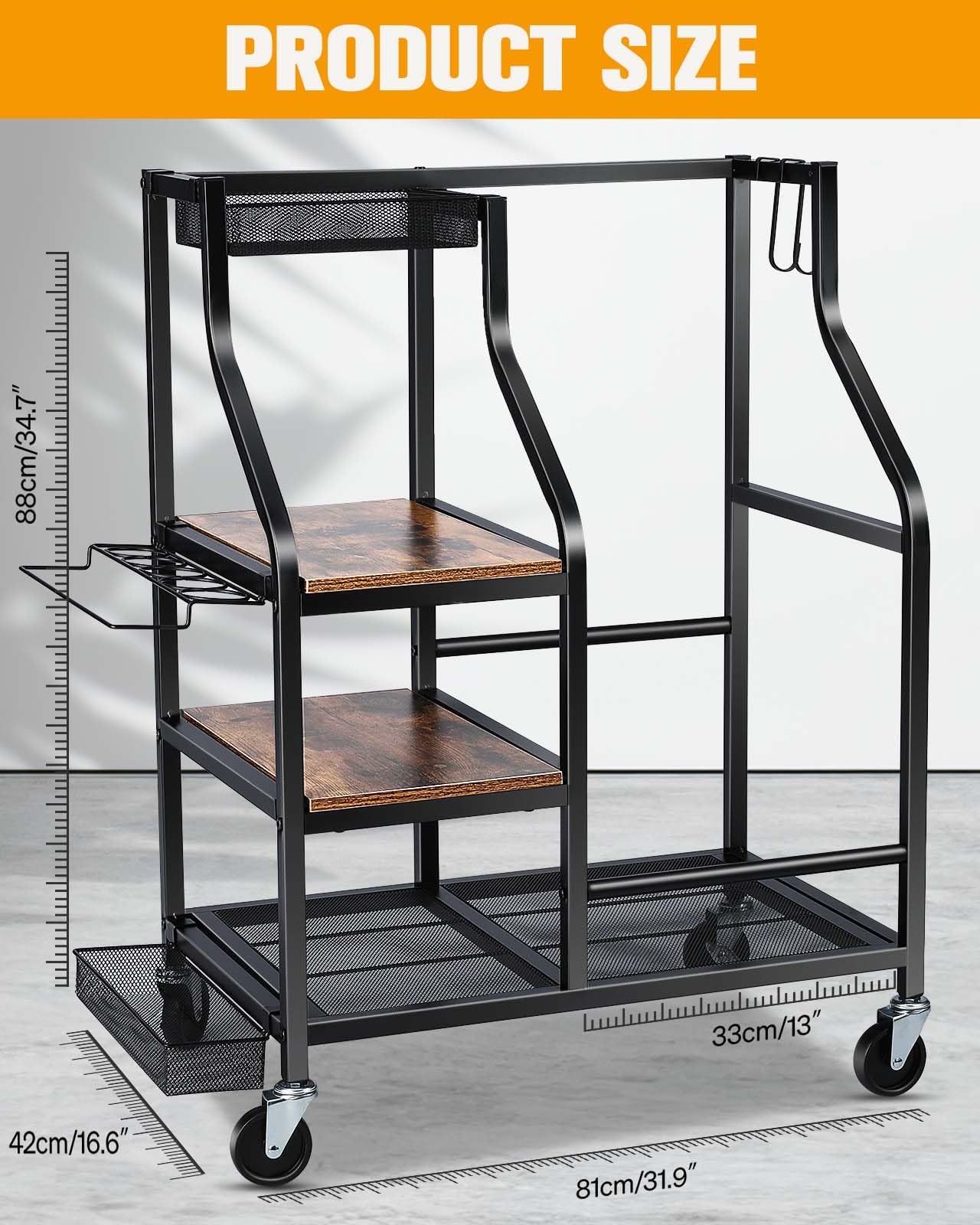 EXTCCT Golf Bags Storage Organizer- Single Golf Bag Stand for Golf Equipment Accessories, Golf Bag Storage Rack with Wheels, Golf Club, Golf Gear