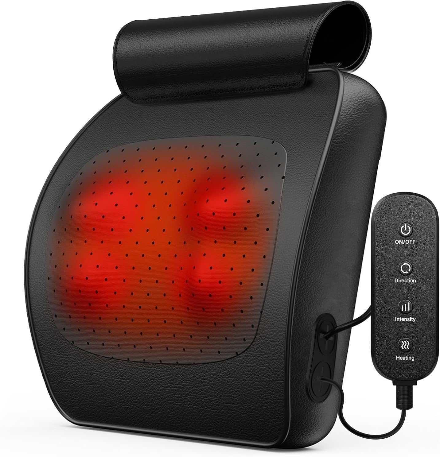 Back Massager, WERTYI Neck and Back Massager with Heat, Deep Tissue 3D Kneading Shiatsu Massage Pillow for Body, Shoulder, Foot and Leg, Christmas Gifts for Women and Men - Remote Control