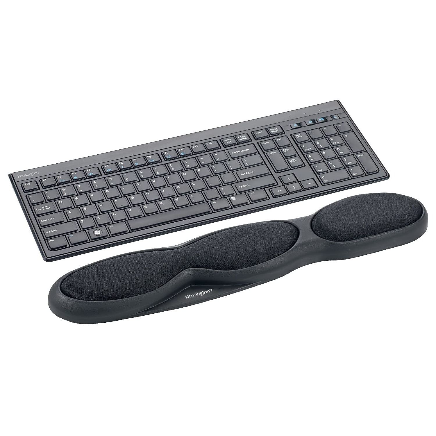 Kensington Keyboard Wrist Rest - Ergonomic duo gel wrist rest, compatible with full length / gaming keyboards for comfort when at computer, laptop, office, PC, home - Red/Black (62398 )