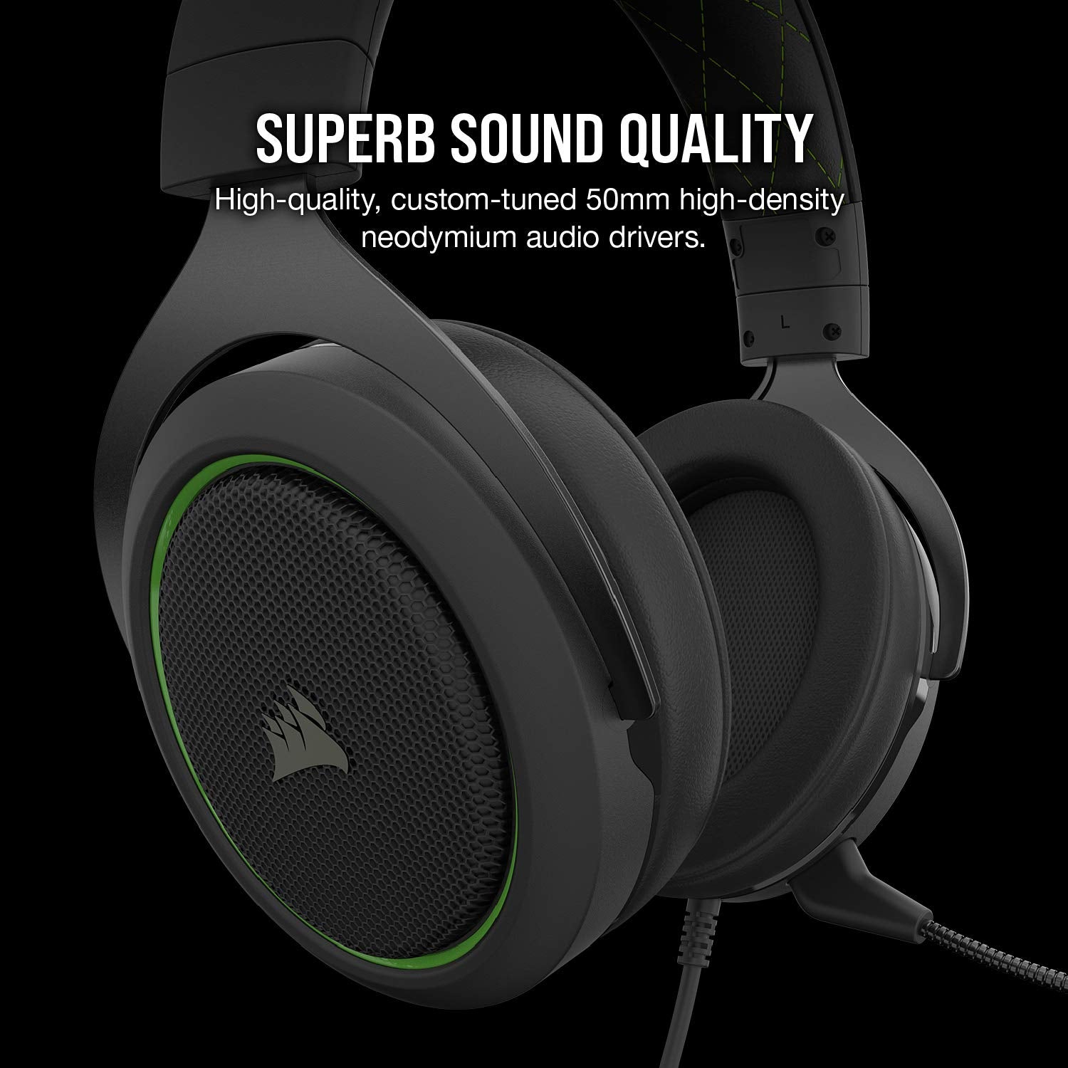CORSAIR HS55 SURROUND Lightweight Multiplatform Wired Gaming Headset – Dolby 7.1 Surround Sound – iCUE Compatible – PC, Mac, PS5, PS4, Xbox, Nintendo Switch, Mobile – Carbon