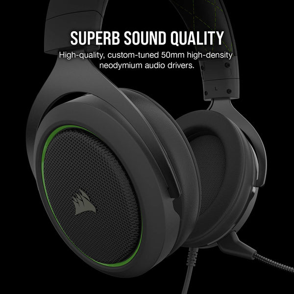 CORSAIR HS55 SURROUND Lightweight Multiplatform Wired Gaming Headset – Dolby 7.1 Surround Sound – iCUE Compatible – PC, Mac, PS5, PS4, Xbox, Nintendo Switch, Mobile – Carbon