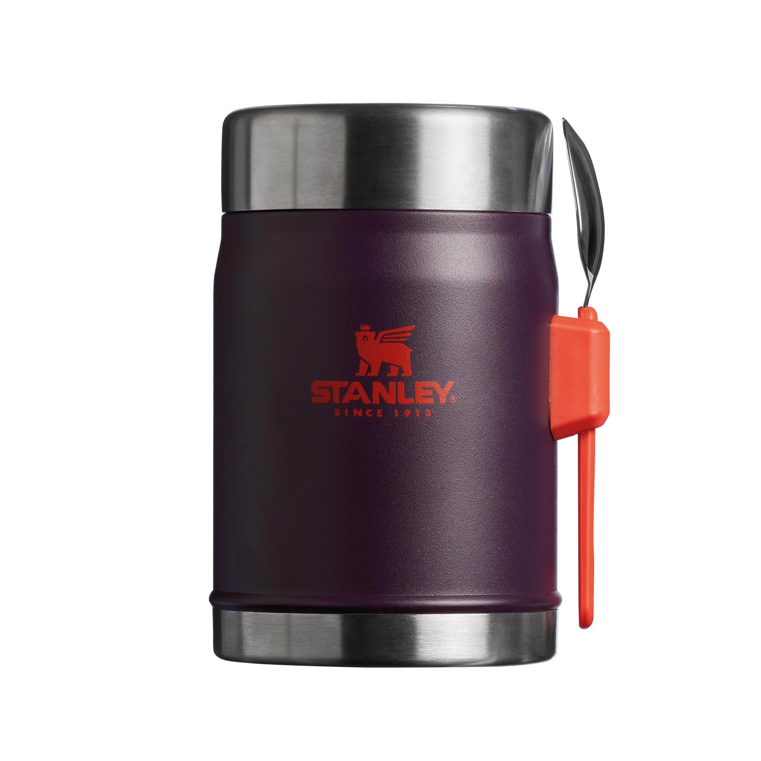 Stanley Classic Legendary Food Jar 0.4L With Spork - Keeps Cold For 7 Hours - BPA-Free Stainless Steel Soup Flask - Leakproof - Dishwasher Safe - Rose Quartz