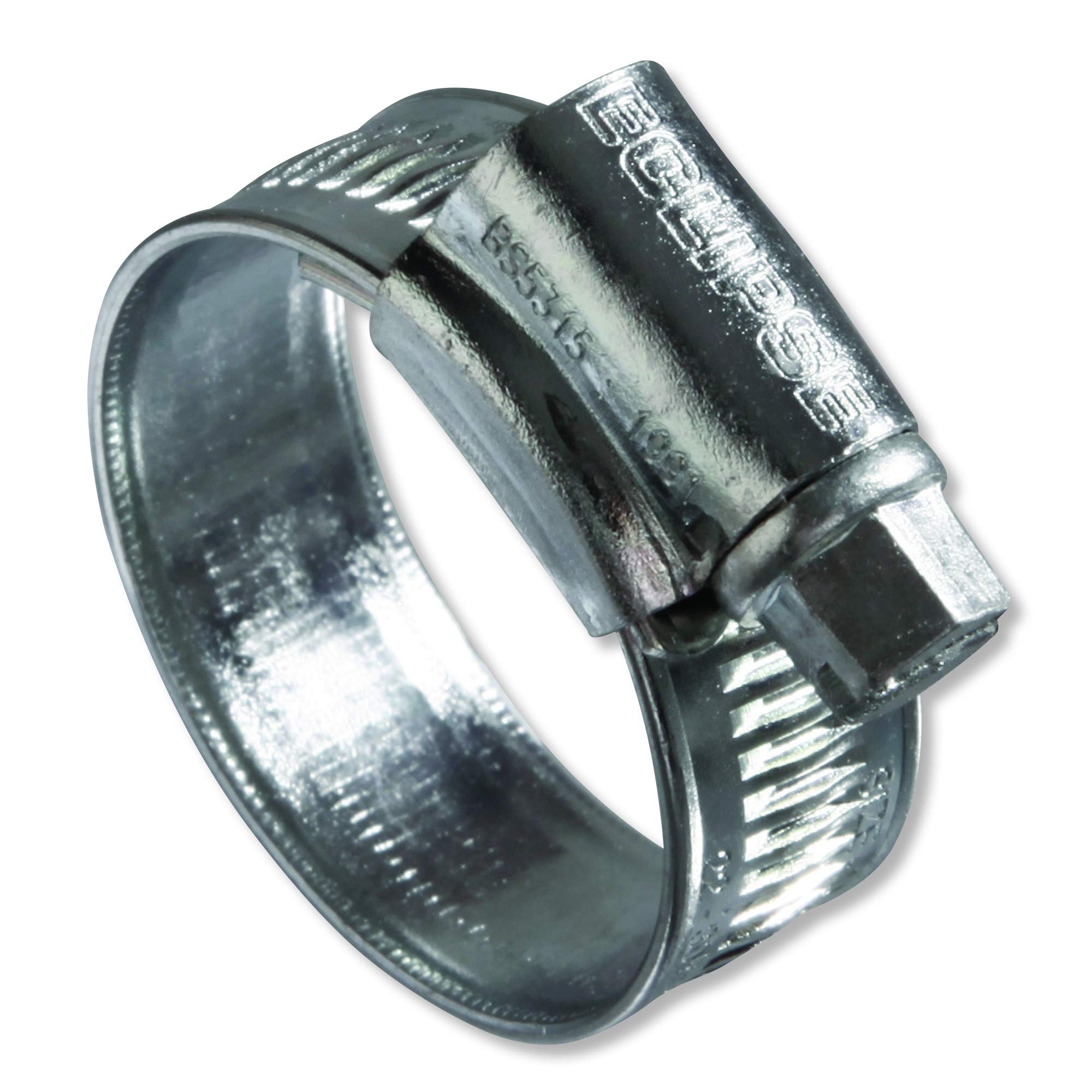 Eclipse Professional Tools ECW1-2A W1 Box of 10 35-50mm (1 ⅜" - 1 ¾") Mild Steel Worm Gear Hose Clamps