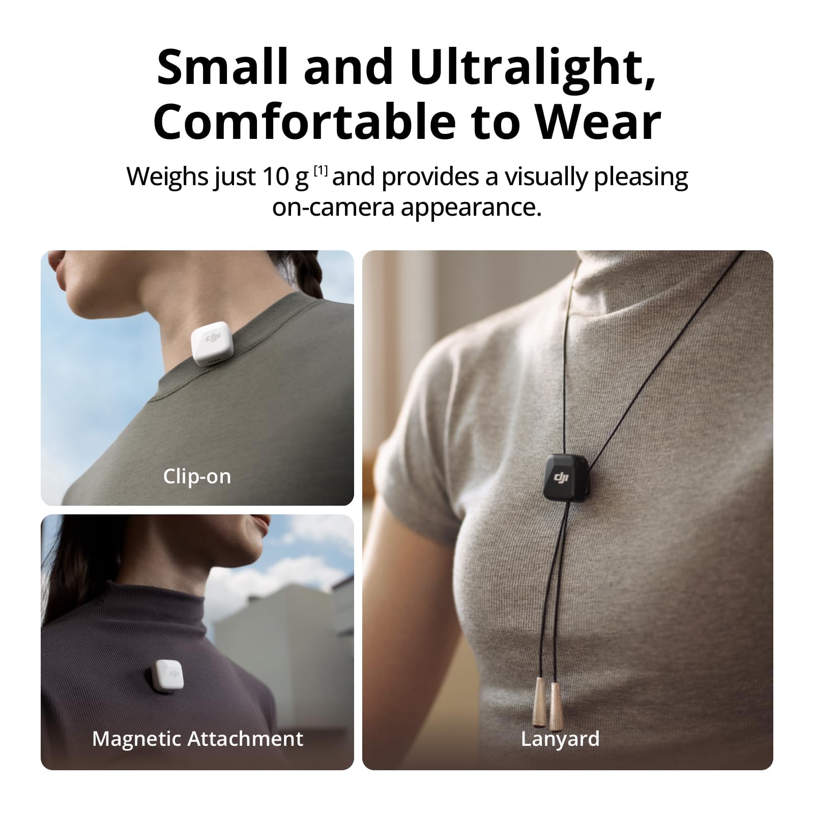DJI Mic Mini Transmitter (Infinity Black), Wireless Lavalier Microphone, Ultralight, Detail-Rich Audio, OsmoAudio, Noise Cancelling, Clip On Bluetooth Phone Microphone for Camera/iPhone/Android