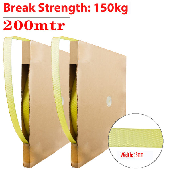 Complete Hand Pallet Packaging Strapping Kit with Tools, 200m PP Band, Metal Seals, and Edge Protectors for Secure Packing