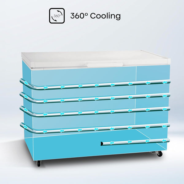 Hisense FC386D4AWLE 297Litres Freestanding Chest Freezer, 4 Star Freezer Rating, E Rated in White