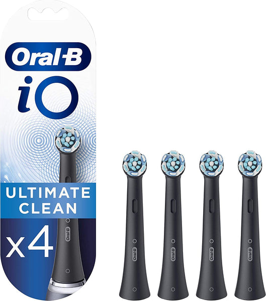 Oral-B iO Ultimate Clean ORIGINAL Electric Toothbrush Head, Oral B Electric Toothbrush Heads, Twisted & Angled Bristles for Deeper Plaque Removal, Pack of 8, Suitable for Mailbox, White