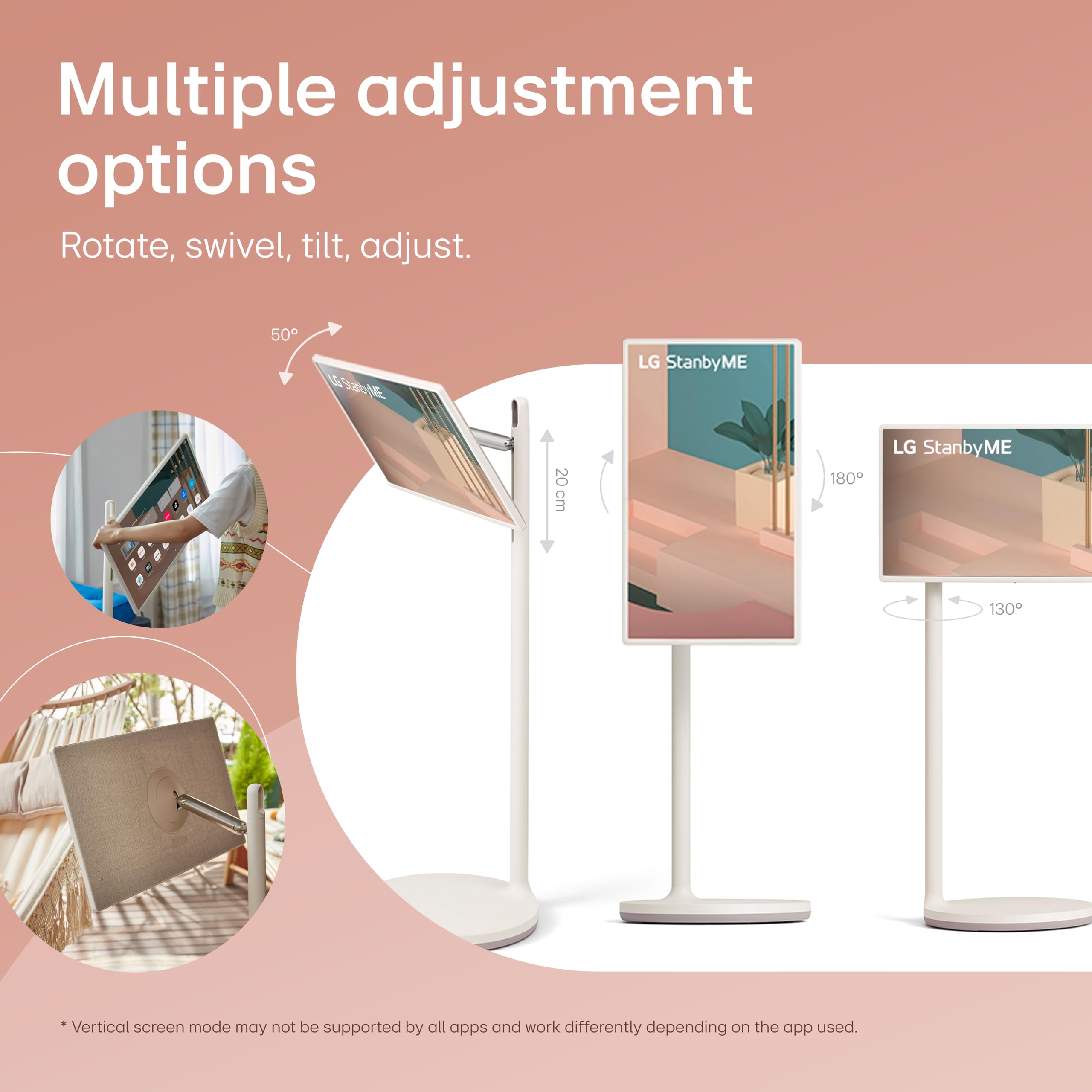 LG StanbyMe 27ART10AKPL 27 inch Wireless TV | Portable Smart Display | 1080p | 2023 series